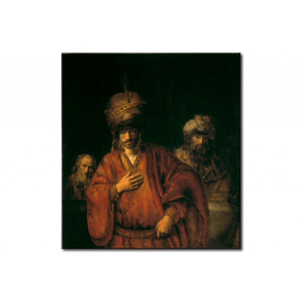 Schilderij  Rembrandt: Haman In Disgrace