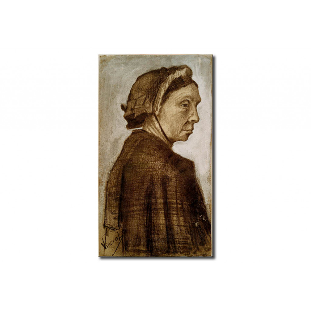 Schilderij  Vincent Van Gogh: Head Of A Woman