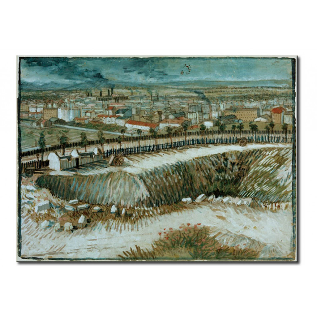 Schilderij  Vincent Van Gogh: Industrial Landscape-on The Outskirts Of Paris Near Montmartre