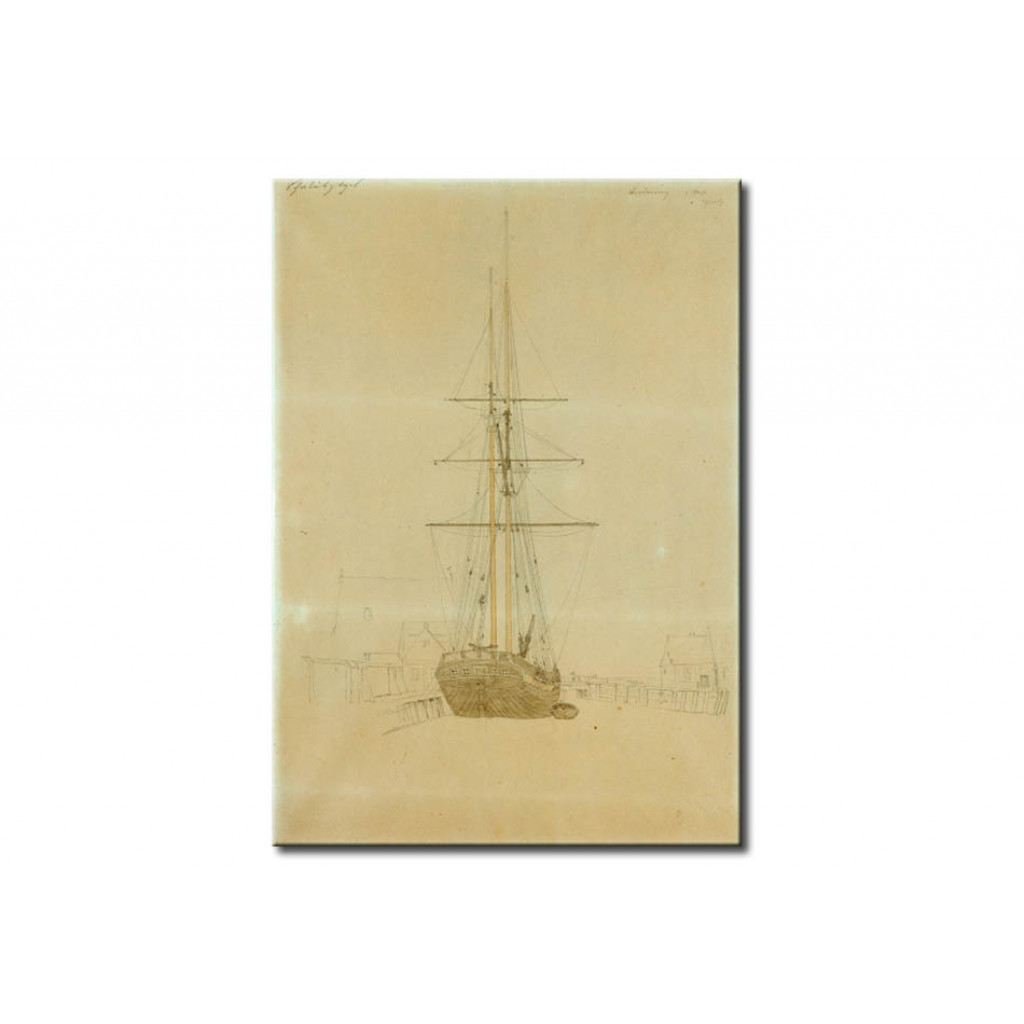 Schilderij  Caspar David Friedrich: Study Of A Twomaster