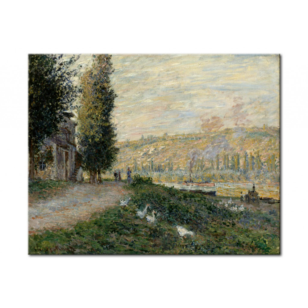 Schilderij  Claude Monet: Embankment Of The Seine Near Lavacourt