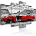Quadro su tela Auto rossa in stile retro nel deserto del Colorado - 5 pezzi 59017 additionalThumb 2