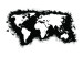 Wall Mural Black and White World - Map with White Continents and Black Oceans 60017 additionalThumb 1