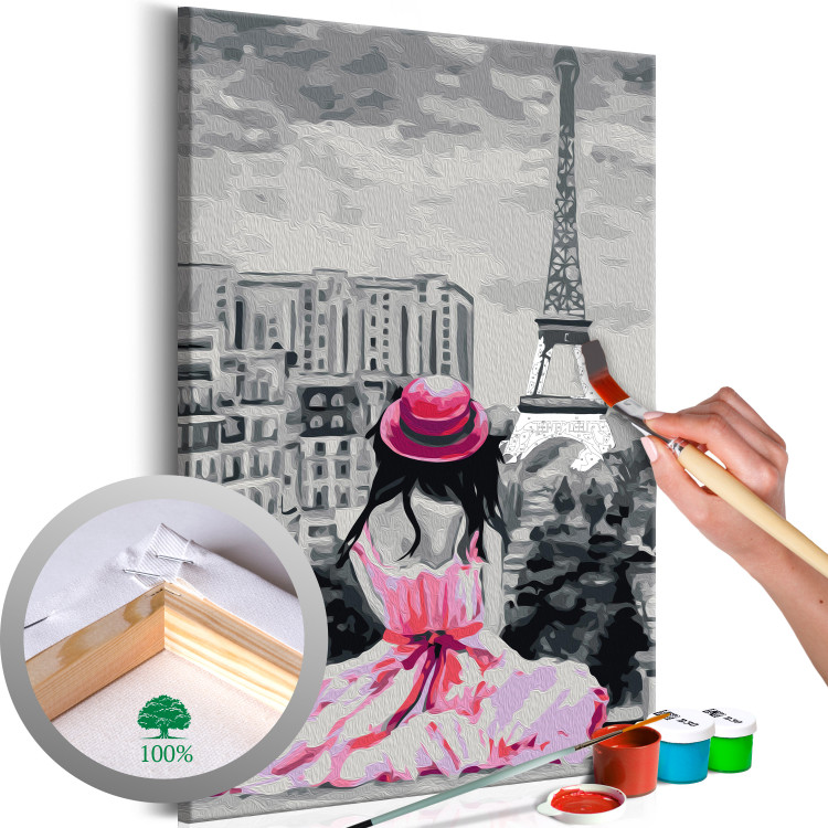 Obraz do malowania po numerach Paryż - widok na Wieżę Eiffla 107127