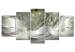 Obraz Świecące dmuchawce (5-częściowy) zielony szeroki 107627