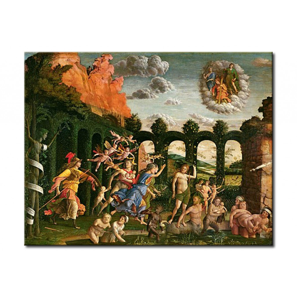 Schilderij  Andrea Mantegna: Minerva Chasing The Vices From The Garden Of Virtue