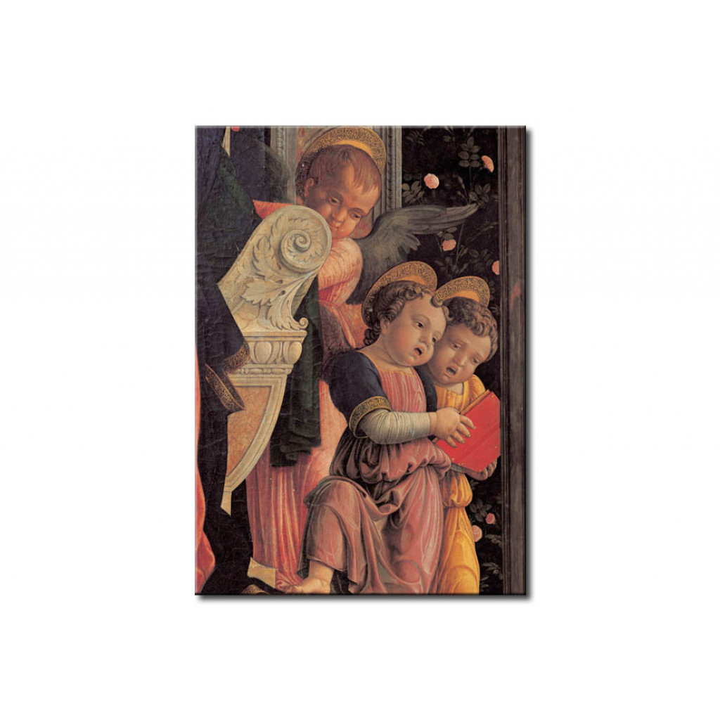 Schilderij  Andrea Mantegna: Enthroned Madonna With Angels