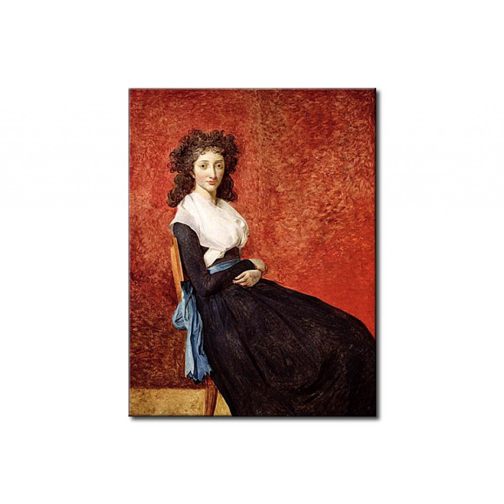 Schilderij  Jacques-Louis David: Portrait Of Madame Charles-Louis Trudaine