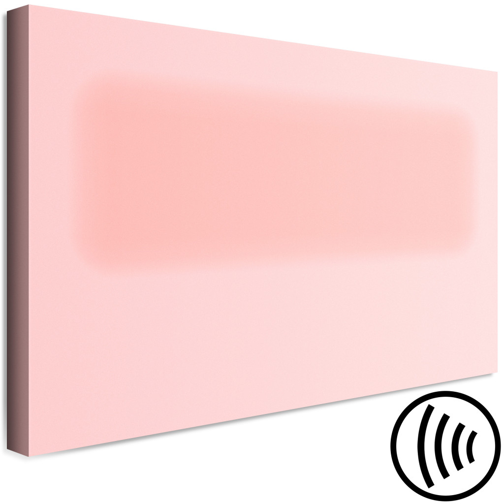 Schilderij  Abstract: Heaven For Suikerspin - Een Abstracte Compositie Van Twee Tinten Roze