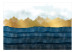 Carta da parati Montagne all'alba - Paesaggio in tonalità di blu e oro 138527 additionalThumb 1