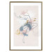 Wall Poster Linear Woman - Drawing of a Dancing Ballerina and Delicate Watercolor Stains 145127 additionalThumb 16