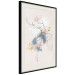 Wall Poster Linear Woman - Drawing of a Dancing Ballerina and Delicate Watercolor Stains 145127 additionalThumb 2