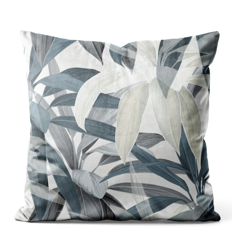 Kissen Velours Leaf composition - theme in green and grey tones 147227