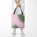Shoppingväska Touch of palm trees - a minimal floral composition on a pink background 147627 additionalThumb 2
