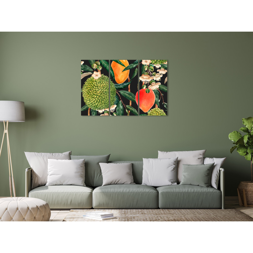 Obraz Egzotyczne Owoce - Kolorowa Kompozycja Tropikalnej Roślinności