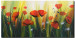 Cuadro moderno Prado misterioso de amapolas (1 pieza) - hierba verde y flores rojas 47227