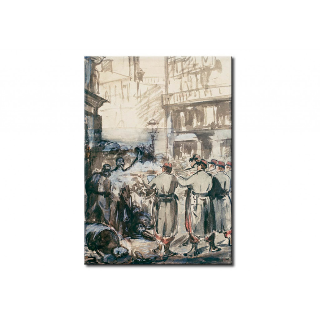 Schilderij  Edouard Manet: The Barricades