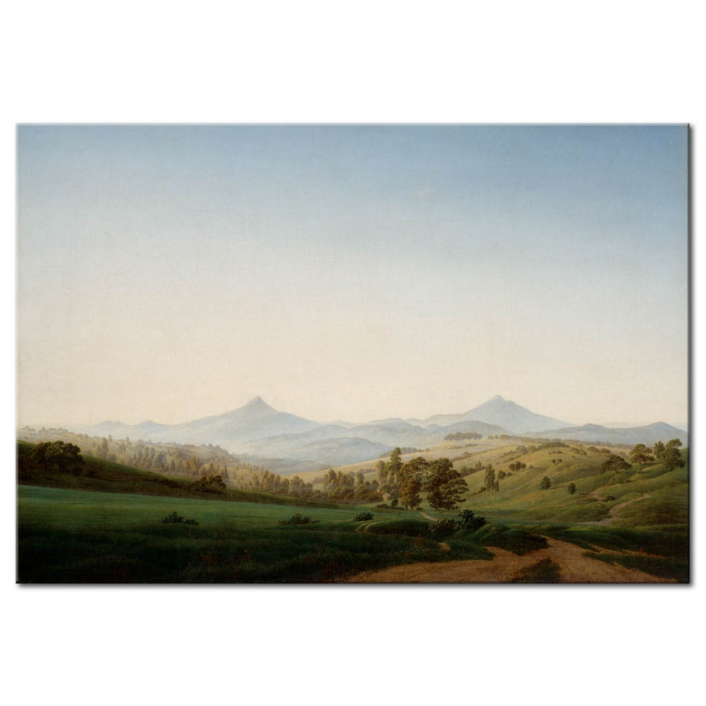 Konst Bohemian Landscape With The Milleschauer Mountain