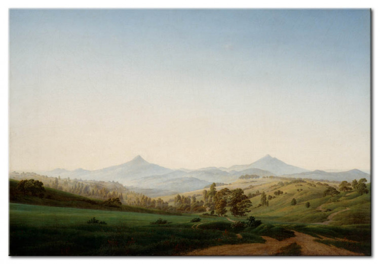 Quadro famoso Paesaggio boemo con la montagna Milleschauer 54127