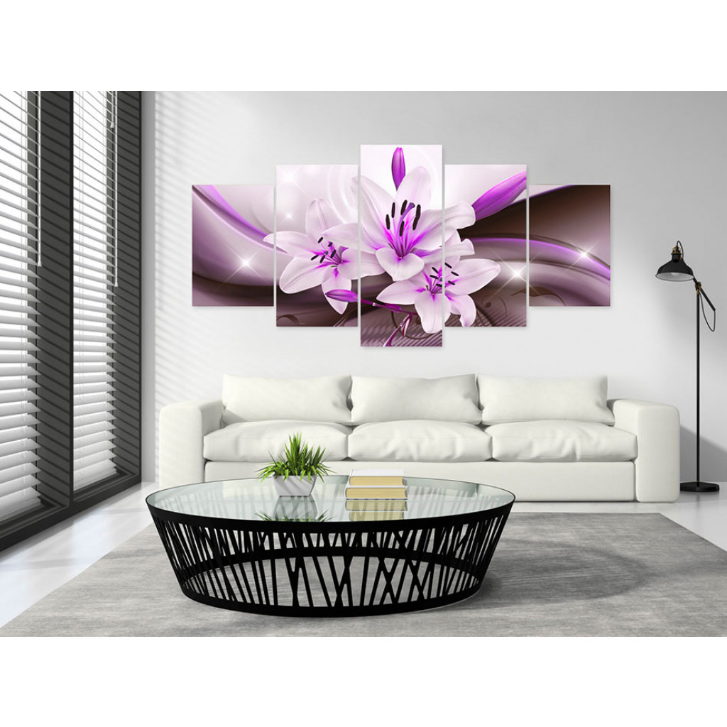 Quadro Pintado Violet Desert Lily