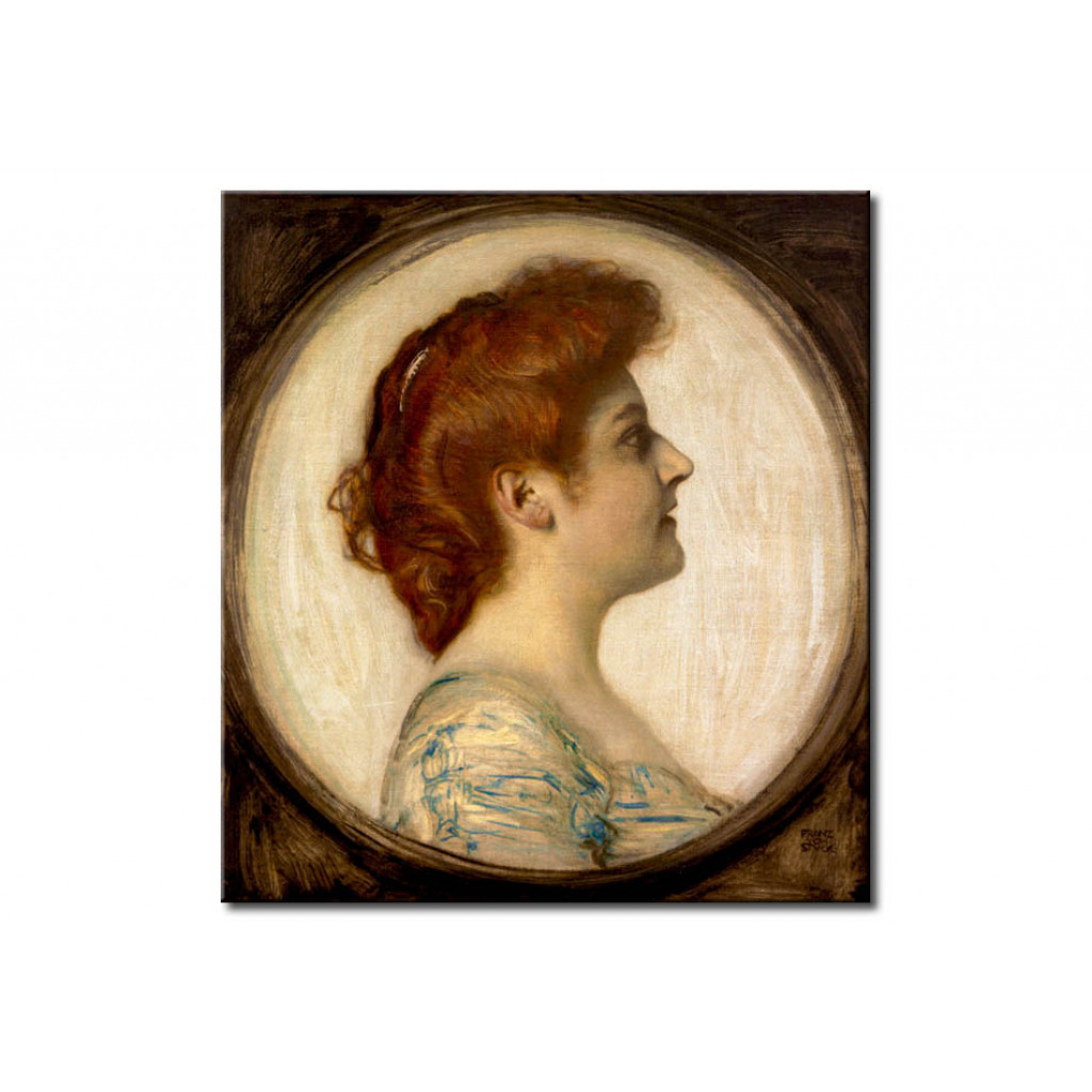 Schilderij  Franz Von Stuck: Portrait Of A Woman