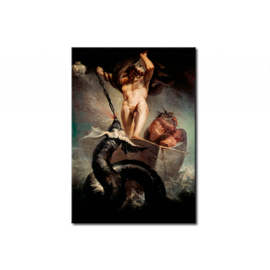 Schilderij  Johann Heinrich Füssli: Thor Fighting The Midgard Snake