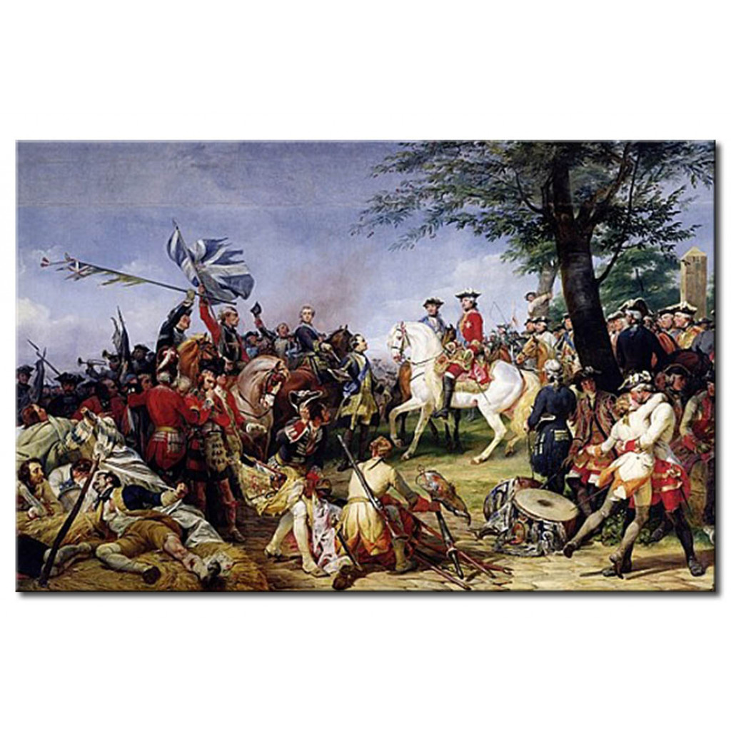 Schilderij  Horace Vernet: The Battle Of Fontenoy