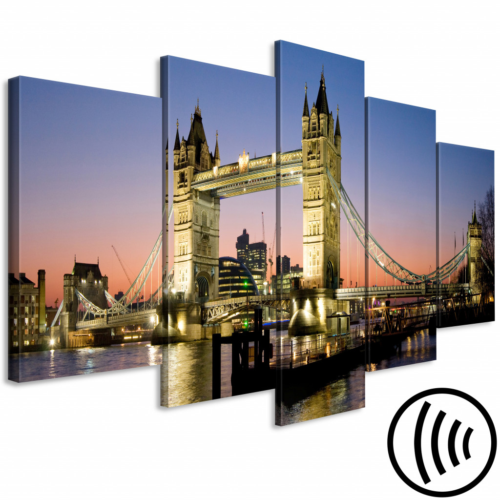 Schilderij  Londen: London: Tower Bridge (5 Parts) Wide