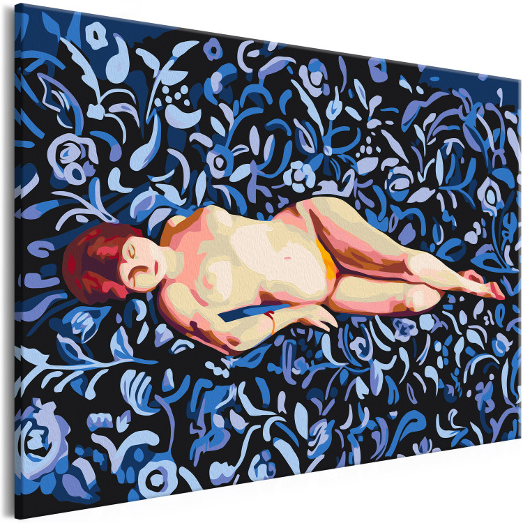 Malen nach Zahlen-Bild für Erwachsene Nude on a Blue Background 134537 additionalImage 5
