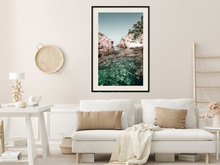 Poster Rocks in the Balearic Islands - Seascape With Houses in the Background 145337 additionalImage 12
