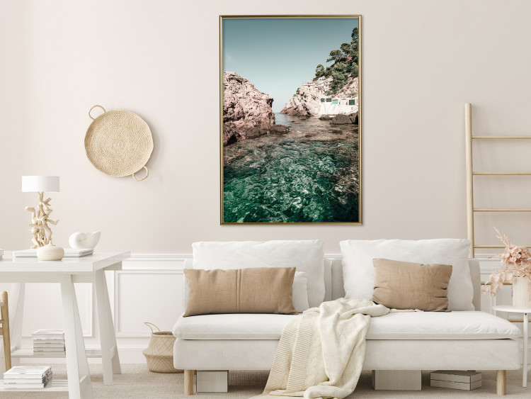 Poster Rocks in the Balearic Islands - Seascape With Houses in the Background 145337 additionalImage 7