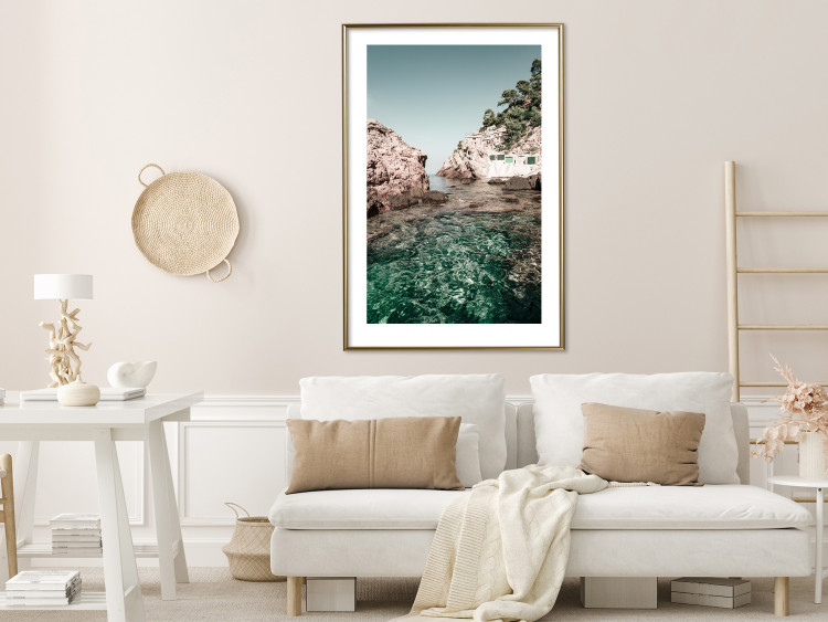 Poster Rocks in the Balearic Islands - Seascape With Houses in the Background 145337 additionalImage 13