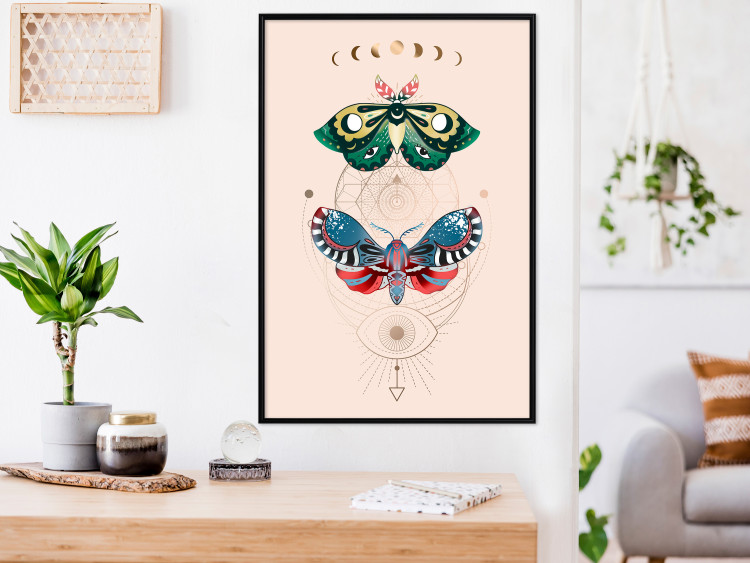 Poster Magic Insects - Geometric Esoteric Signs and Colorful Moths 146137 additionalImage 11
