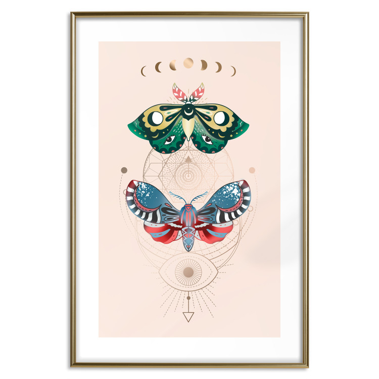 Poster Magic Insects - Geometric Esoteric Signs and Colorful Moths 146137 additionalImage 26