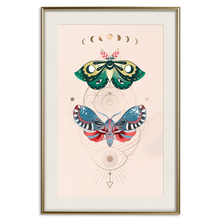 Poster Magic Insects - Geometric Esoteric Signs and Colorful Moths 146137 additionalImage 27