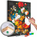 Paint by number Baroque Nature - Sumptuous Bouquet of Colorful Flowers against a Dark Background 147337