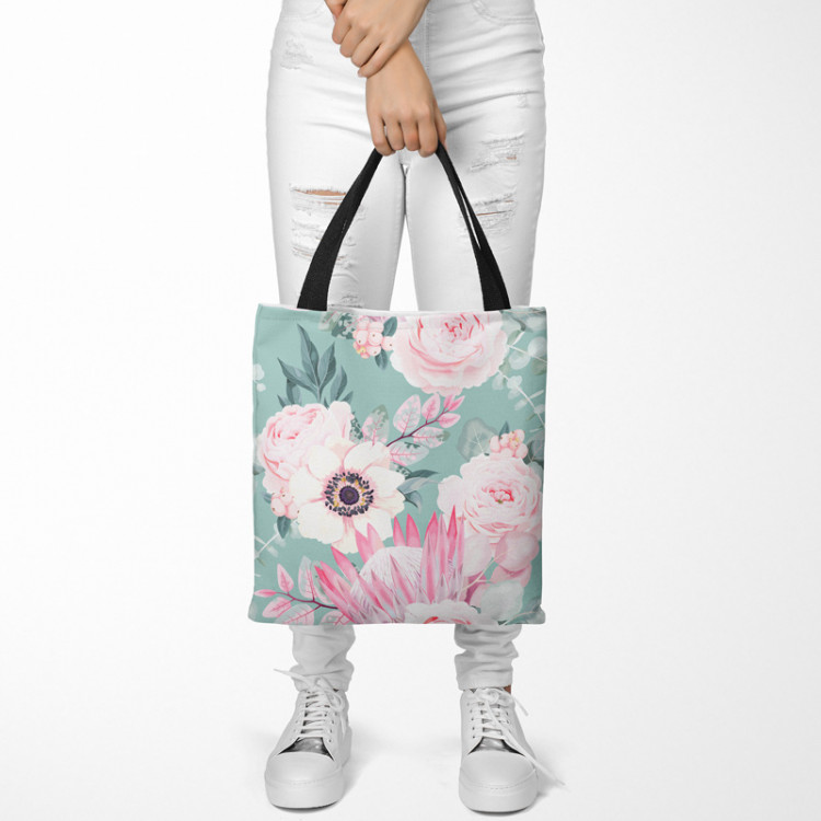 Shoppingväska A floral dream - a pink and green motif inspired by nature 147437 additionalImage 2