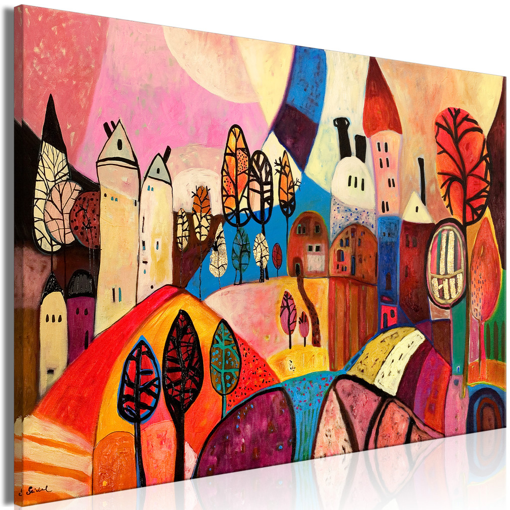 Schilderij Colorful Village [Large Format]