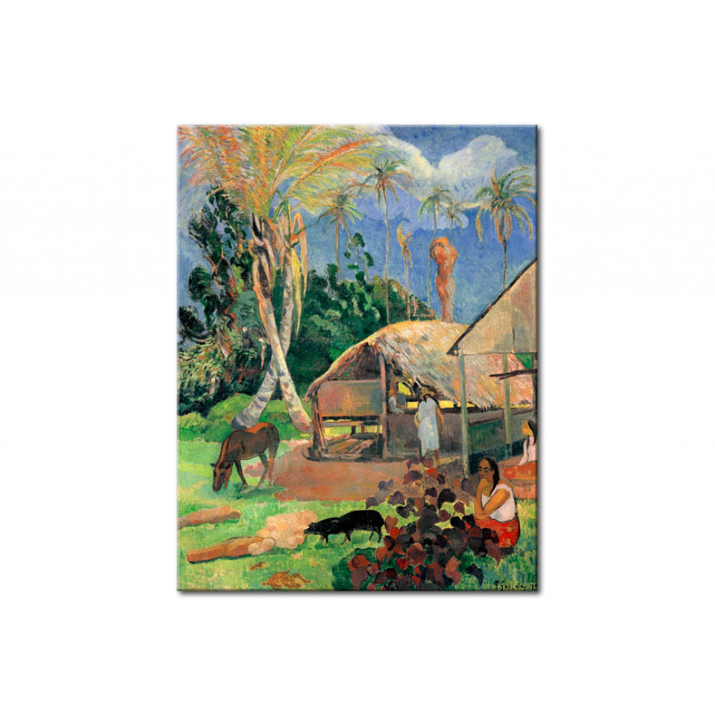 Schilderij  Paul Gauguin: The Black Pigs