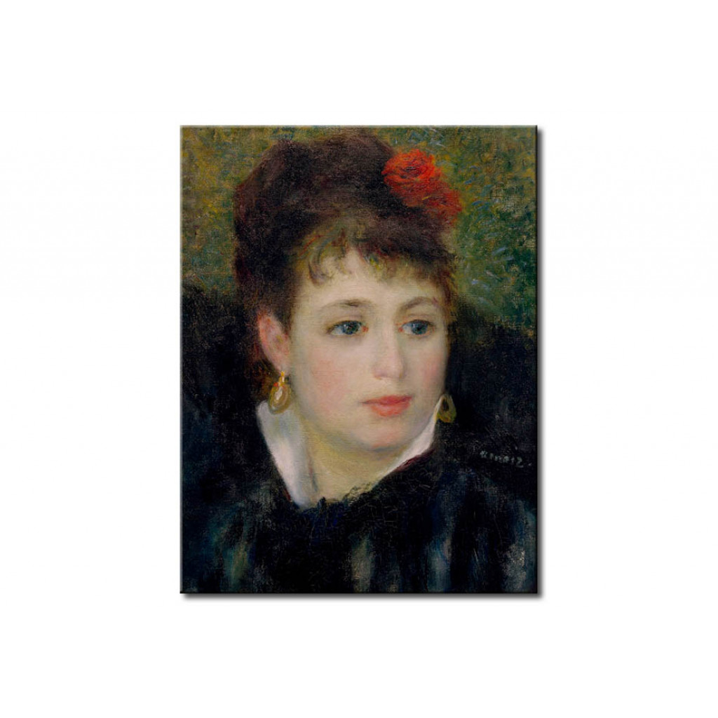 Schilderij  Pierre-Auguste Renoir: Femme à La Rose