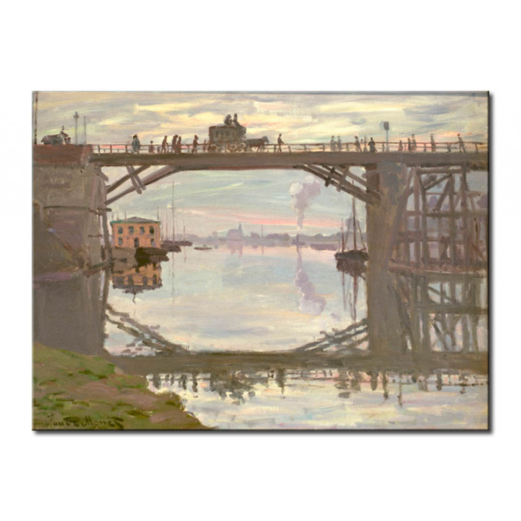 Canvastavla Le Pont De Bois (The Wooden Bridge)