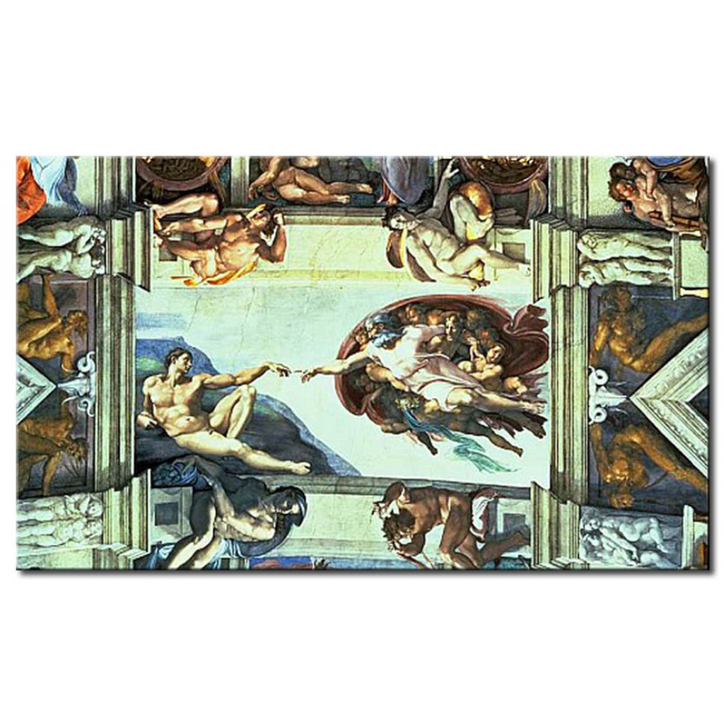 Schilderij  Michelangelo: Sistine Chapel Ceiling: Creation Of Adam