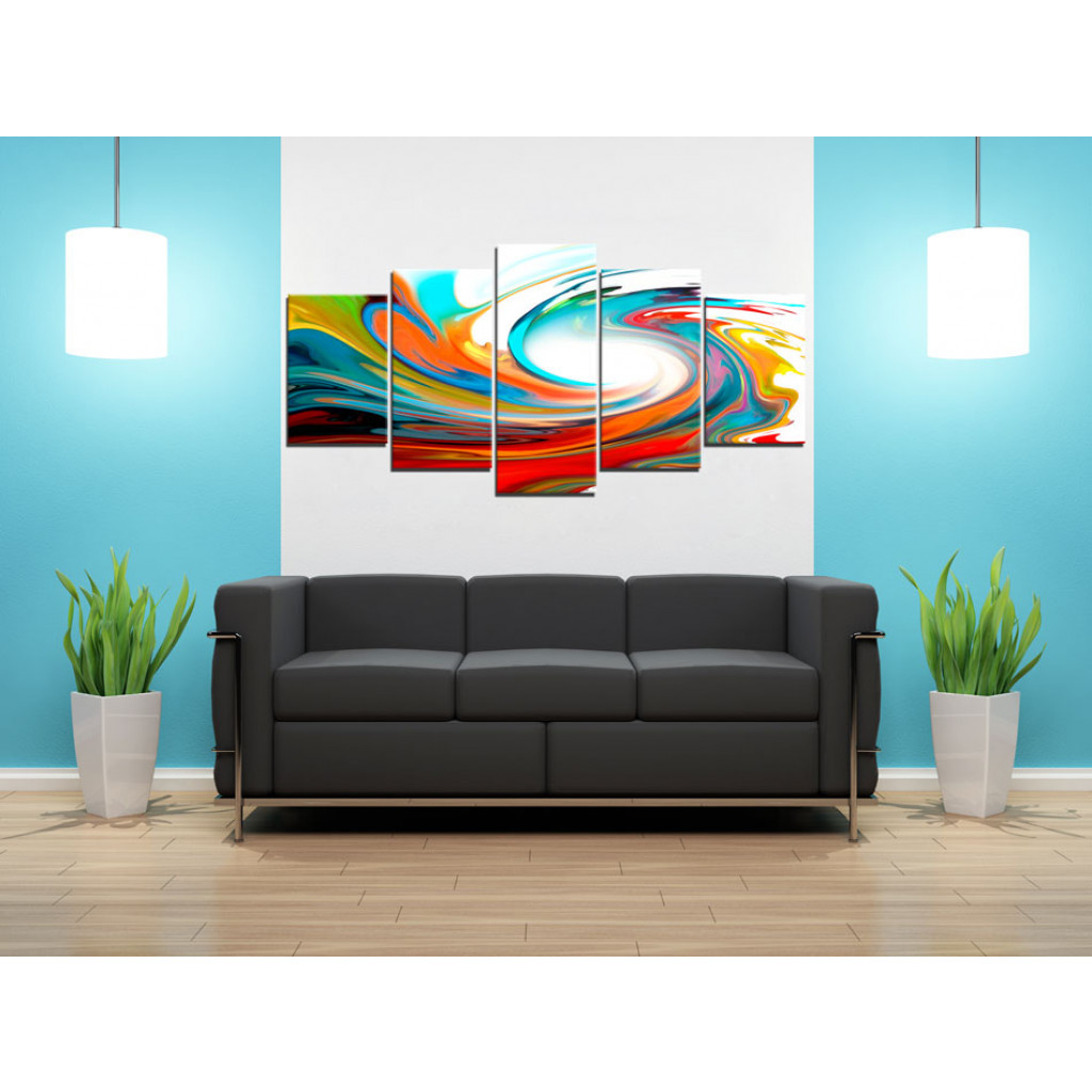 Schilderij  Abstract: Colorful Swirl
