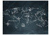 Fototapeta Mapa świata - kontynenty na czarnym tle z podpisami w języku czeskim 60037 additionalThumb 1