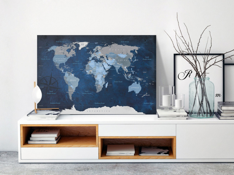 Tablero decorativo en corcho Dark Blue World [Cork Map] 93937 additionalImage 4