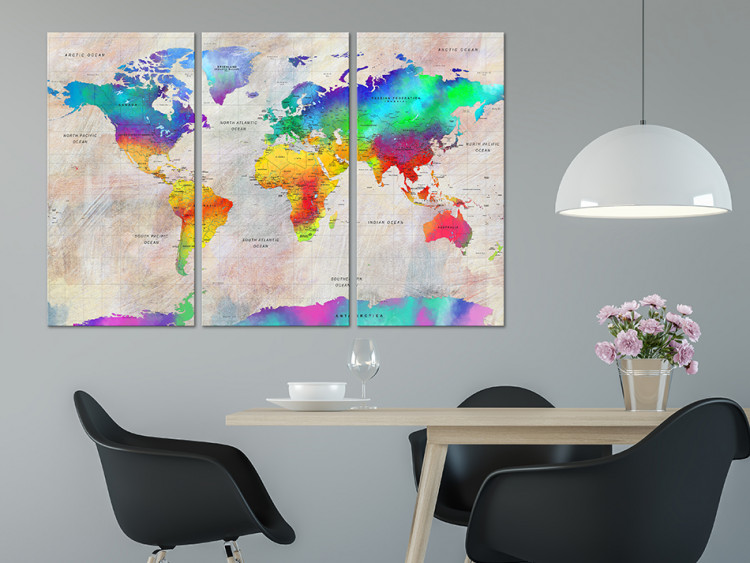 Decoración en corcho World Map: Rainbow Gradient [Cork Map] 96137 additionalImage 4
