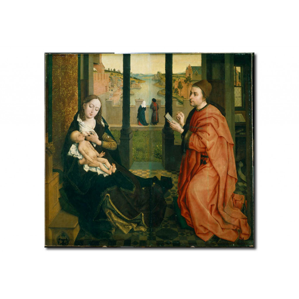 Canvastavla Saint Luke, Painting The Madonna