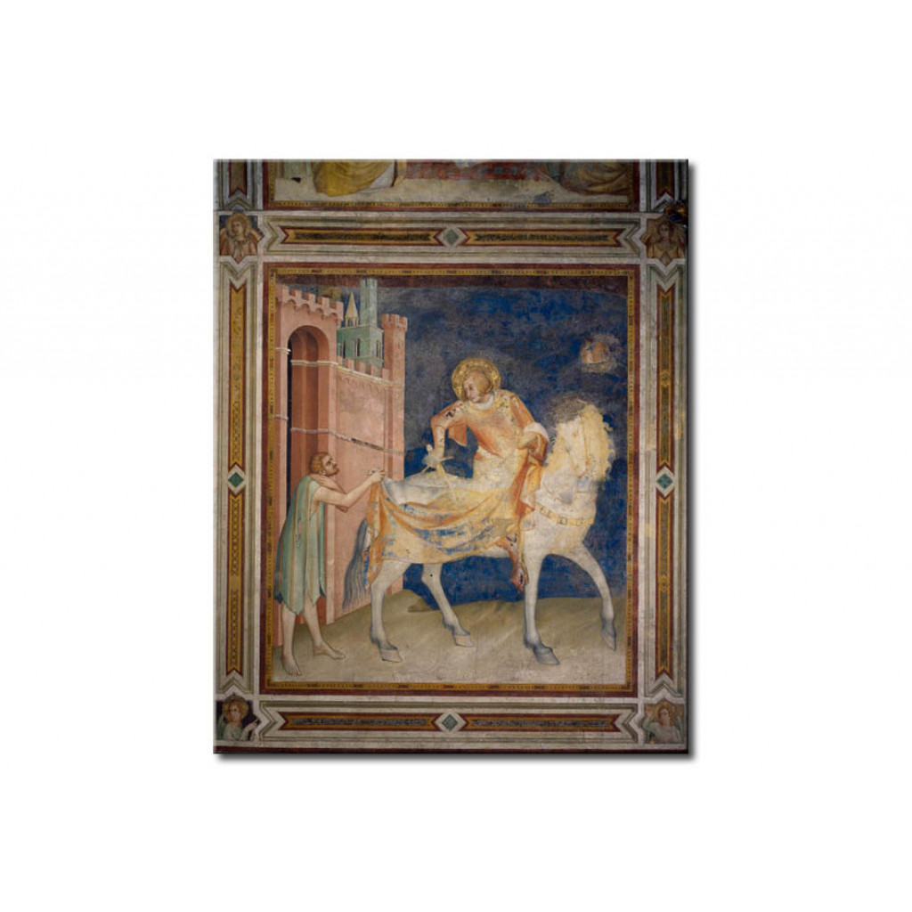 Schilderij  Simone Martini: St. Martin Of Tours Dividing His Cloak