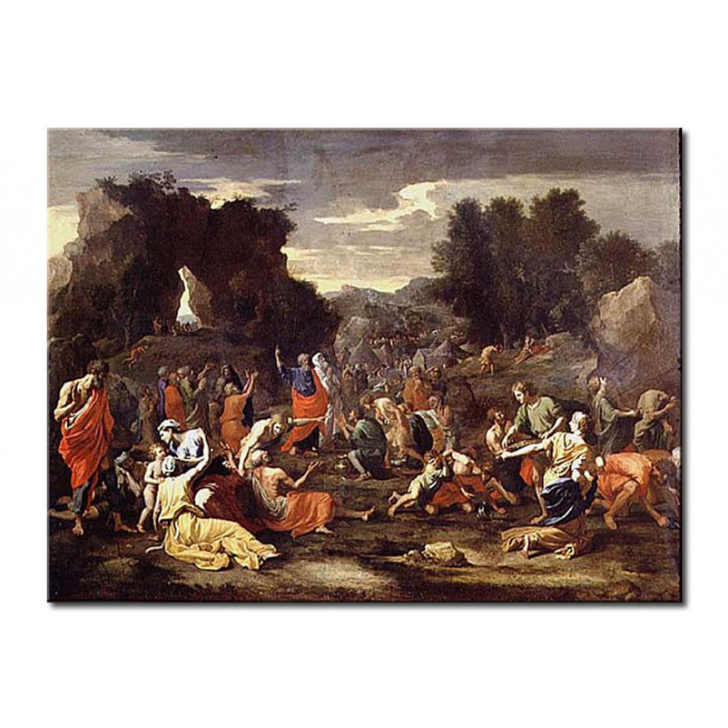 Schilderij  Nicolas Poussin: The Gathering Of Manna