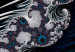 Obraz Kwiat paproci - abstrakcyjny, psychodeliczny wzór na czarnym tle 122747 additionalThumb 5